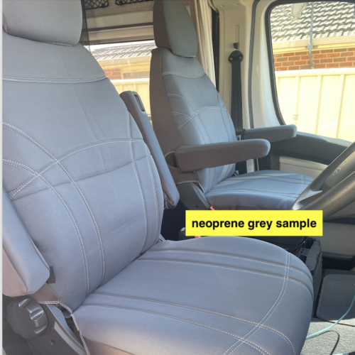Neoprene seat covers fitted to a LDV Deliver 7