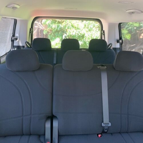 Mitsubishi Outlander Neoprene seat covers Neoprene seat covers fitted to a Mitsubishi Outlander