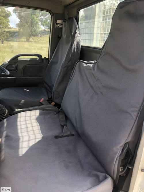 Isuzu N Series seat covers Seat covers fitted to a Isuzu N Series