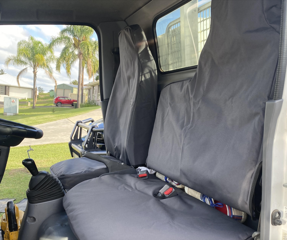 Isuzu N Series Poly Canvas seat covers Poly Canvas seat covers fitted to a Isuzu N Series