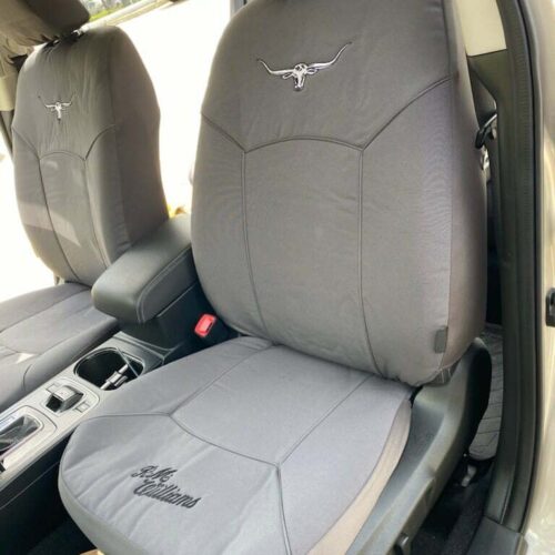 R.M. Williams Canvas seat covers fitted to a Holden Commodore Ute
