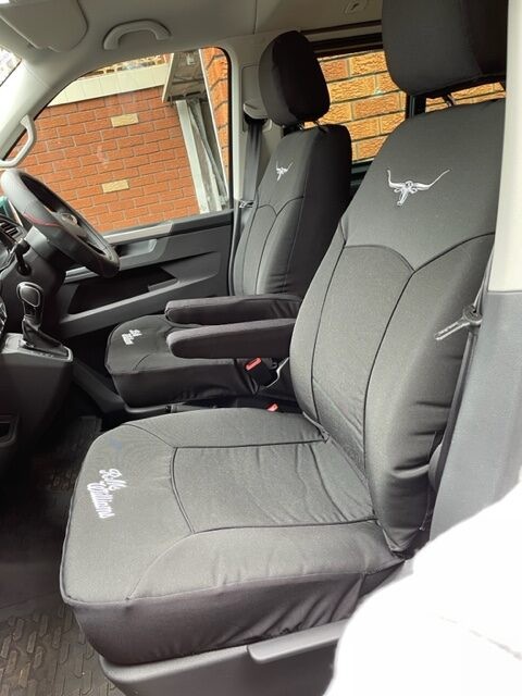 Seat covers fitted to a Mercedes Sprinter