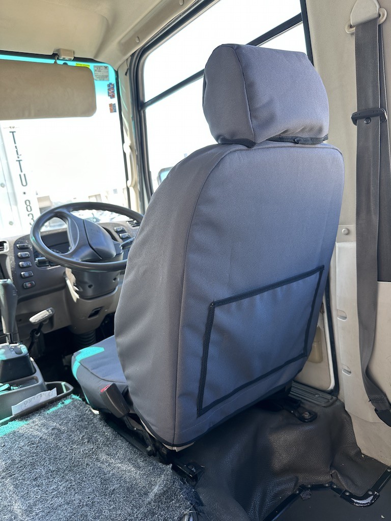 Nissan UD seat covers Seat covers fitted to a Nissan UD