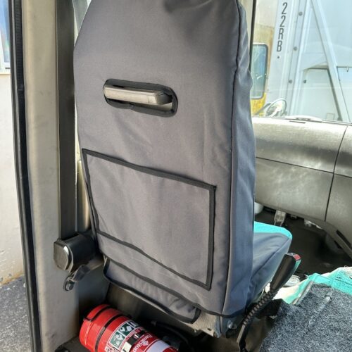 Mitsubishi Fuso Rosa Bus seat covers Seat covers fitted to a Mitsubishi Fuso Rosa Bus