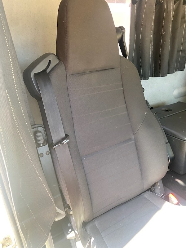 Scania P, G, R Series seat covers Seat covers fitted to a Scania P, G, R Series