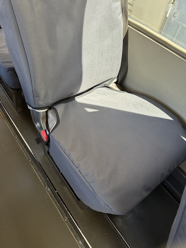 Nissan UD seat covers Seat covers fitted to a Nissan UD