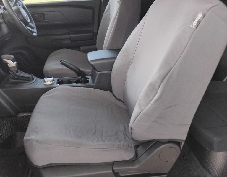 Mitsubishi Triton Super Tough Canvas seat covers Super Tough Canvas seat covers fitted to a Mitsubishi Triton
