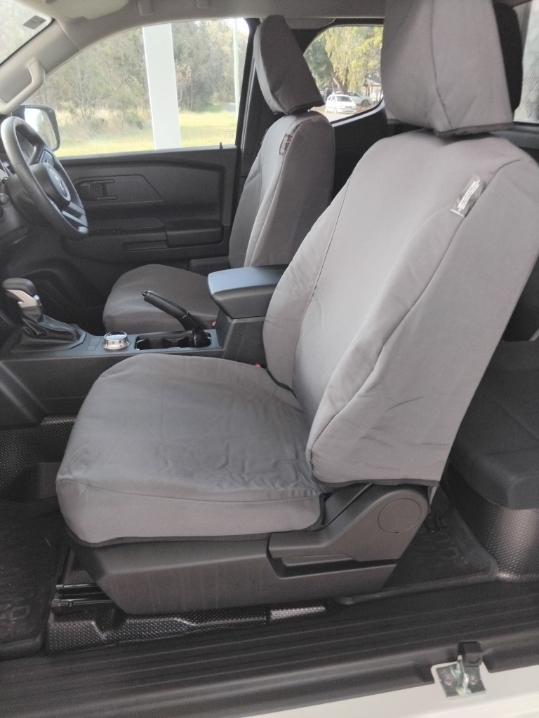 Mitsubishi Triton Super Tough Canvas seat covers Super Tough Canvas seat covers fitted to a Mitsubishi Triton