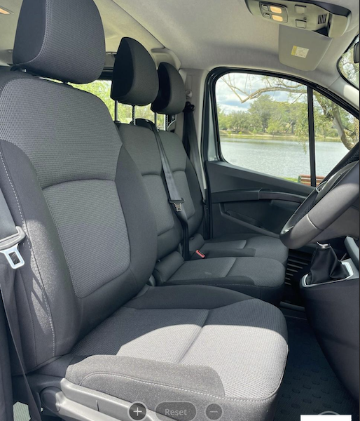 Renault Trafic seat covers Seat covers fitted to a Renault Trafic