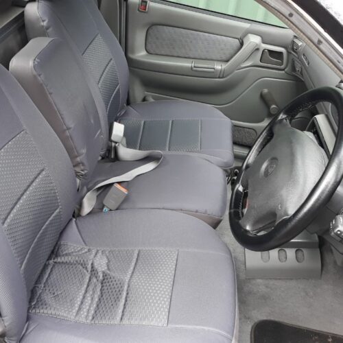 Waterproof Jacquard seat covers fitted to a Ford Falcon