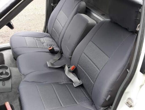 Waterproof Jacquard seat covers fitted to a Ford Falcon