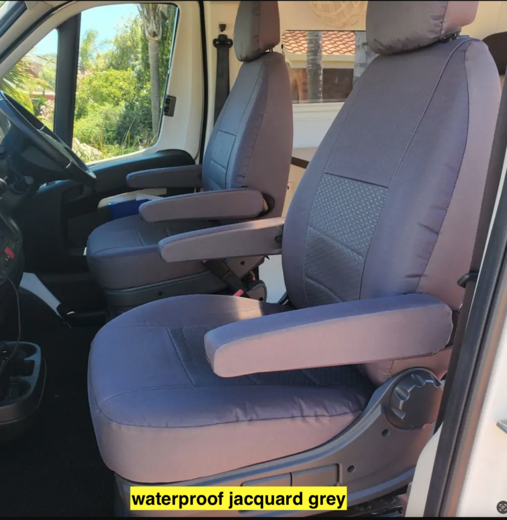 Waterproof Jacquard seat covers fitted to a LDV Deliver 7