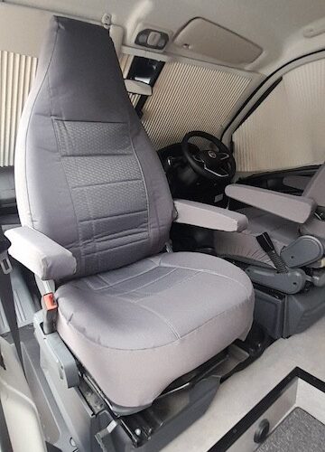 Waterproof Jacquard seat covers fitted to a Fiat Ducato