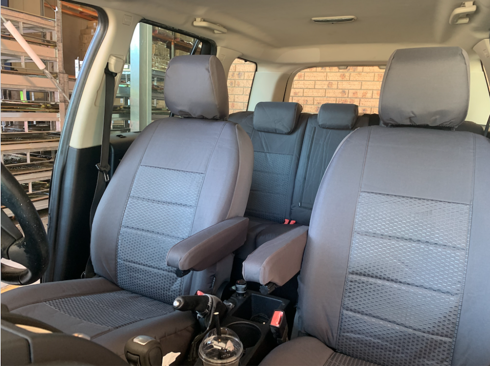 Mahindra Pikup Waterproof Jacquard seat covers Waterproof Jacquard seat covers fitted to a Mahindra Pikup
