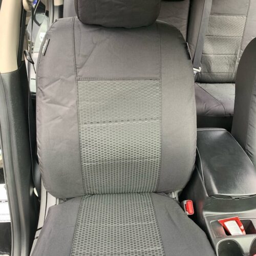 Waterproof Jacquard seat covers fitted to a Volkswagen ID. Buzz